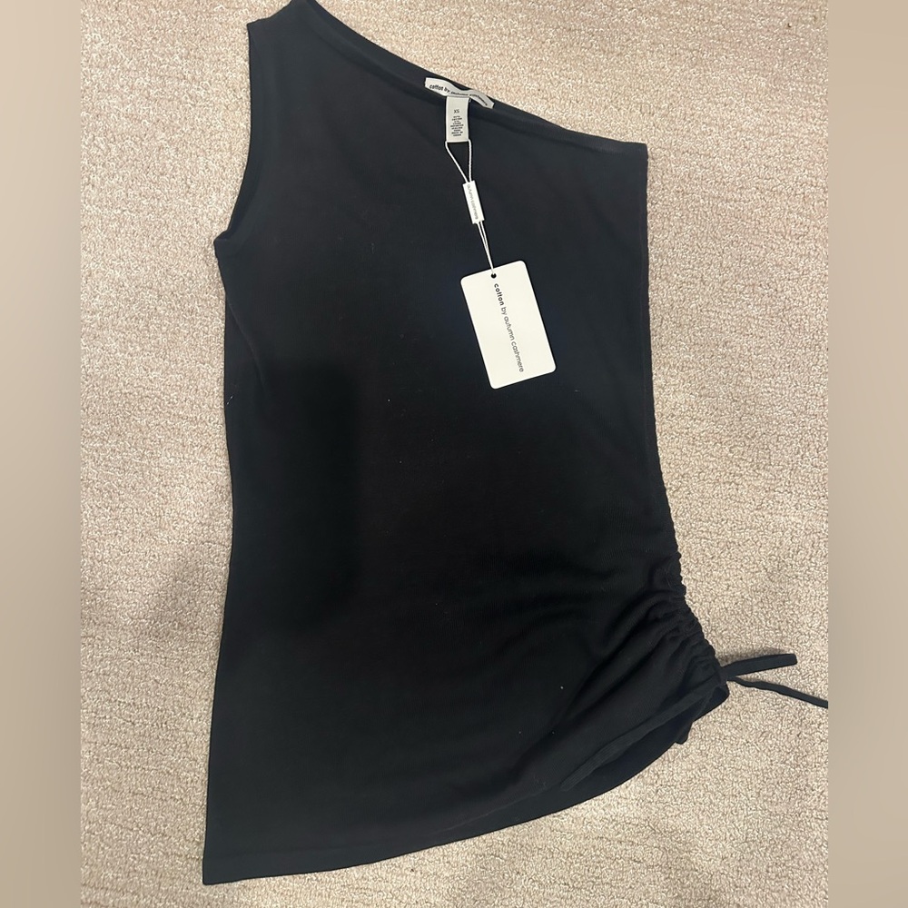 One shoulder Cotton by Autumn Cashmere sweater